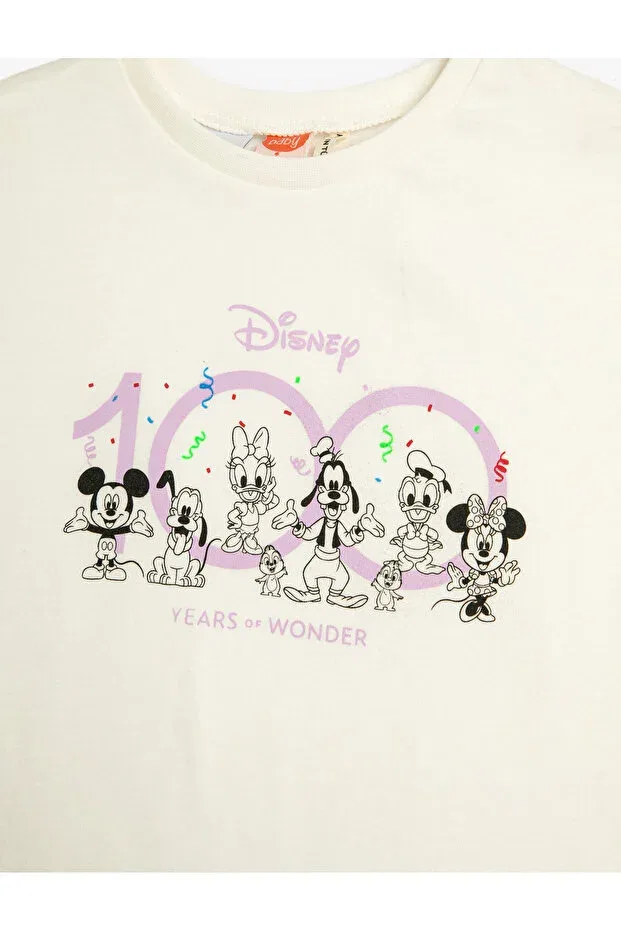 Детская футболка с принтом Disney 100th Anniversary Special Koton, Ecru — фото 3