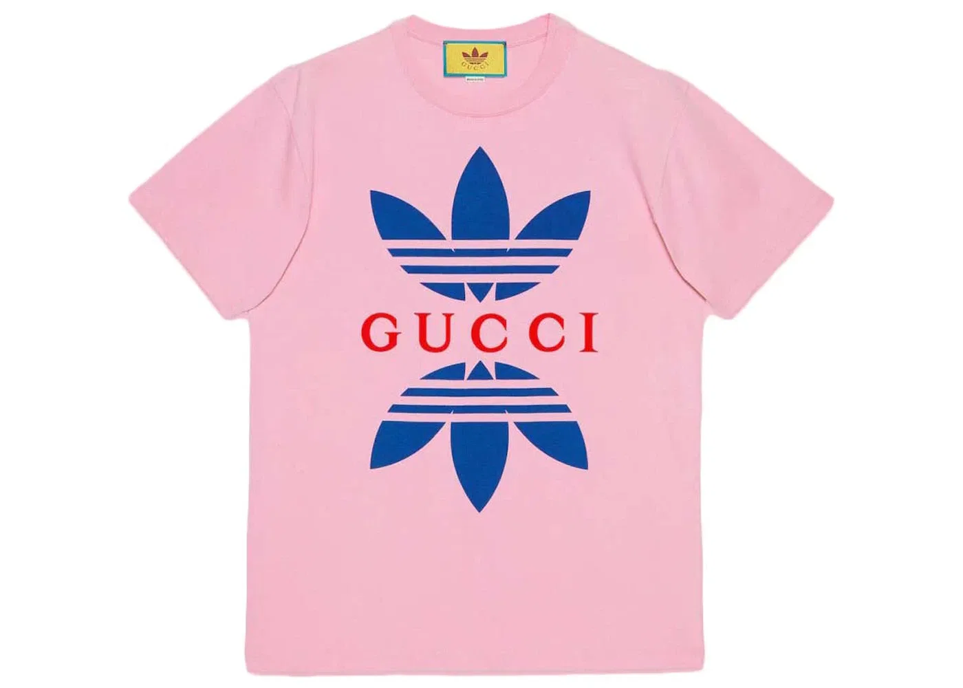 Мужская футболка с логотипом Gucci x Adidas Light Pink