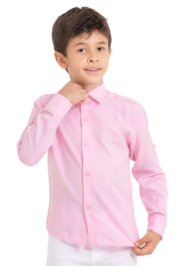 Детская рубашка для мальчиков из оксфордской ткани Redbug Kids, Pink