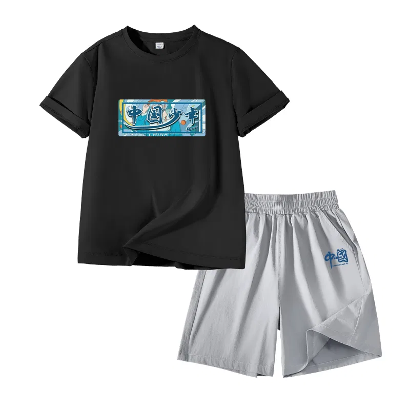 Детский спортивный комплект с принтом Black/H China Youth Painting-Gray/H Blue CHINA National K WARRIOR