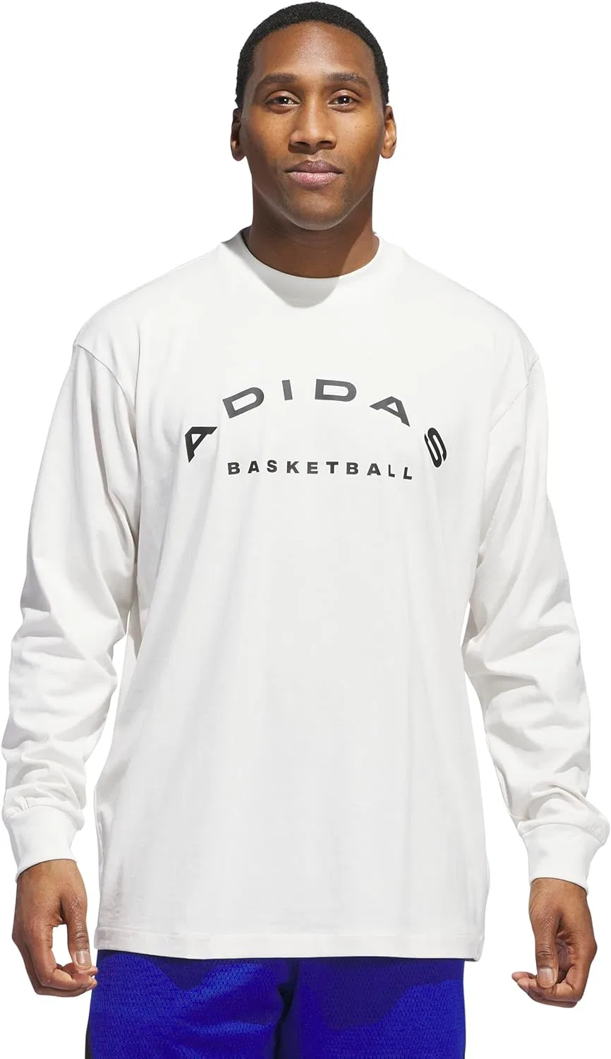 Футболка Adidas Select с длинным рукавом, белый/черный — фото 2