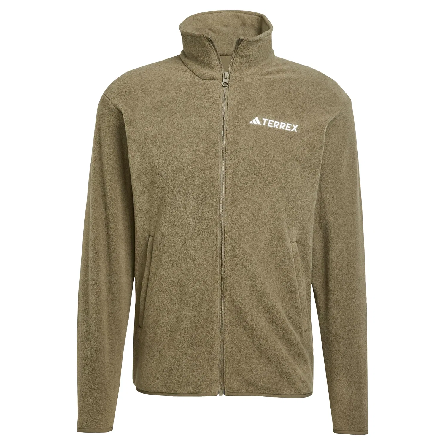Мужская флисовая куртка на молнии Essentials adidas, Strata Olives