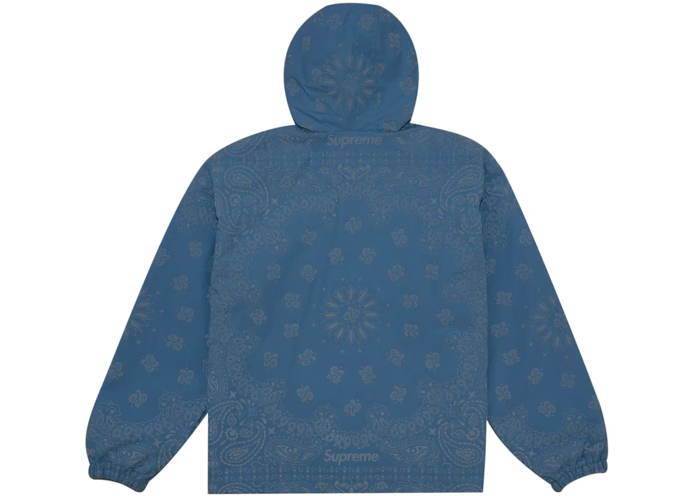 Мужской анорак с принтом банданы Supreme Reflective Bandana Anorak, цвет Light Blue — фото 4