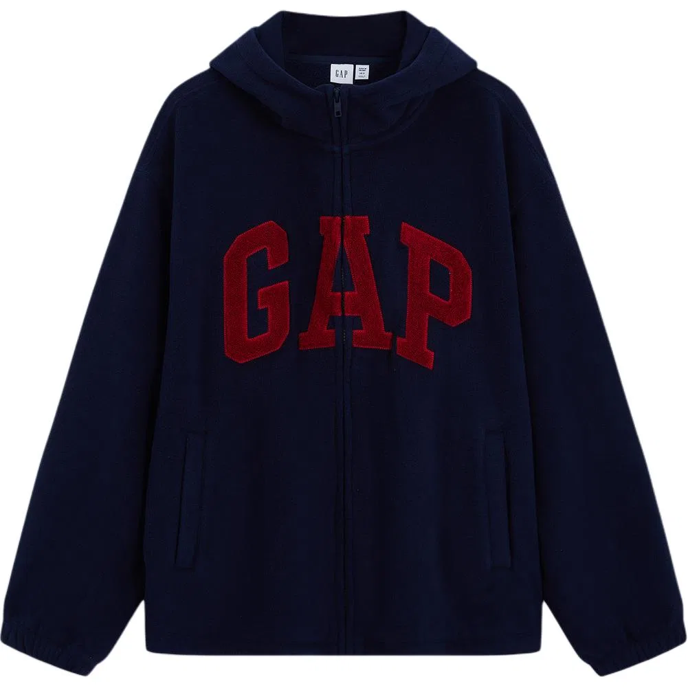 Женский худи с капюшоном прямого кроя GAP, Carbon Gray — фото 3