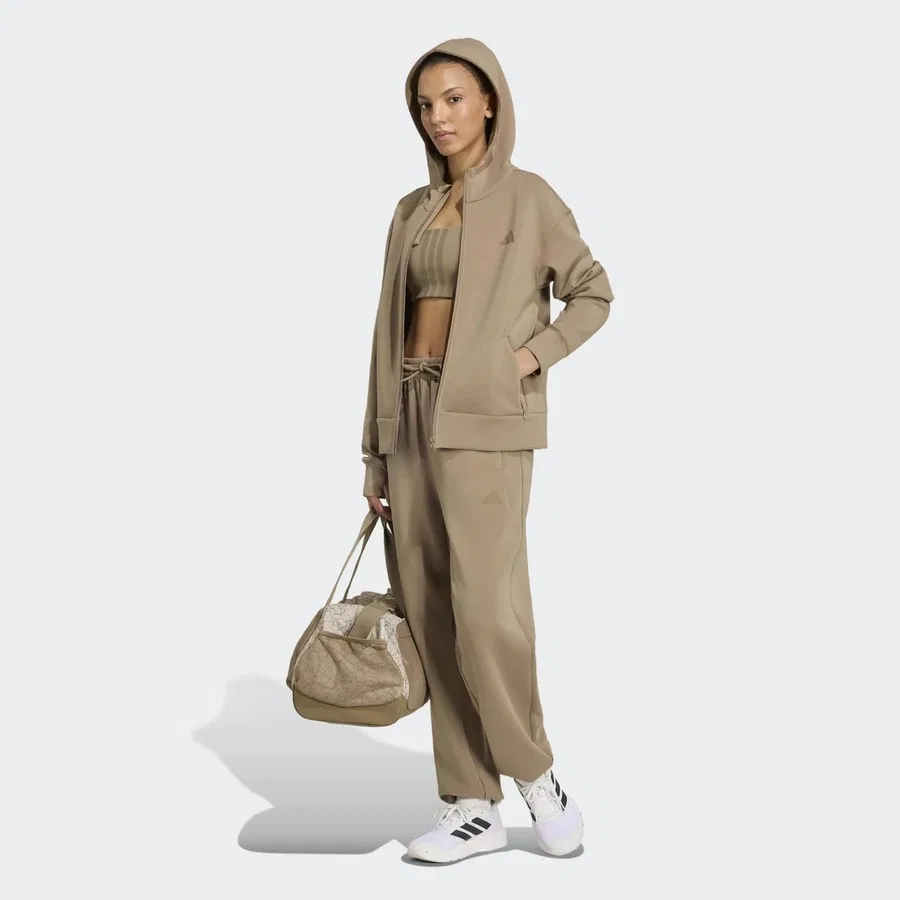 Женские спортивные штаны D4T Knit adidas, Кремовый — фото 4