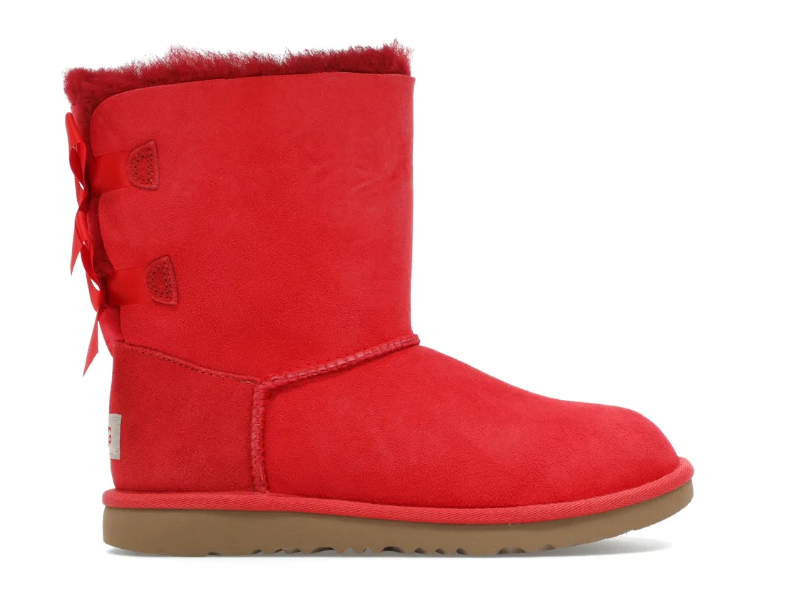 Детские сапоги с бантом UGG Bailey Bow II Boot, Ribbon Red
