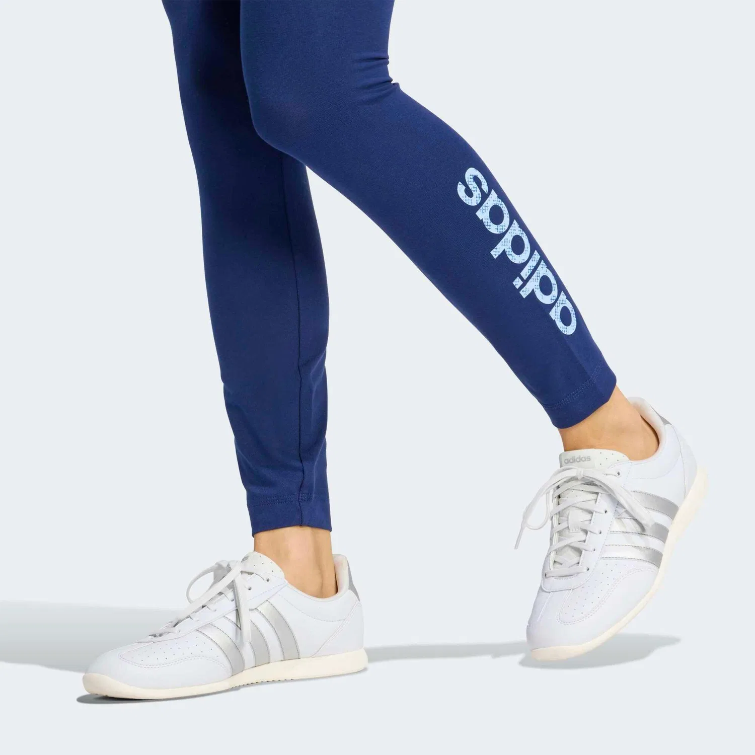 Женские хлопковые леггинсы Adidas, Blau — фото 4