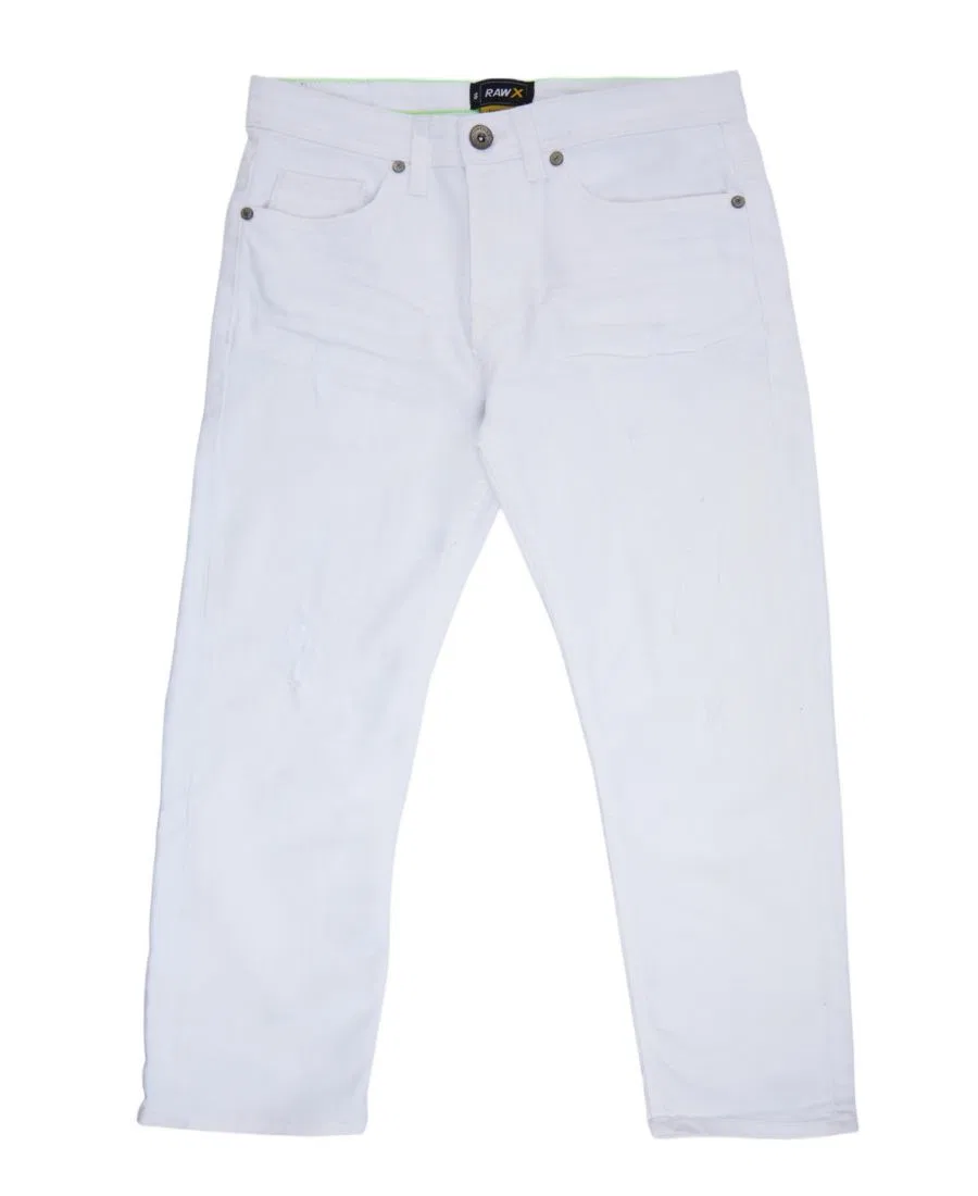 Джинсы с потертостями Rip And Repair Denim Jeans Raw X, White 99008