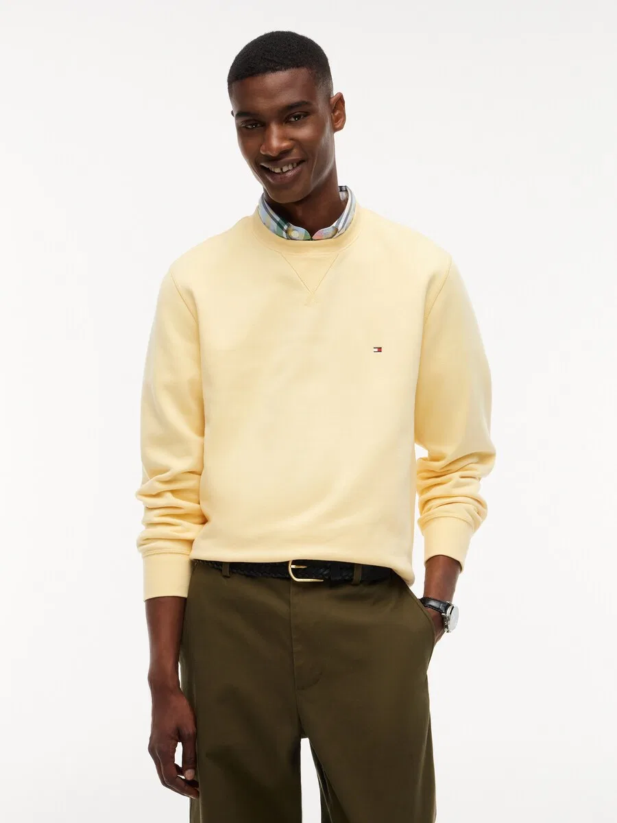 Толстовка TOMMY HILFIGER 'ESS SEASONAL' светло-желтого цвета — фото 2