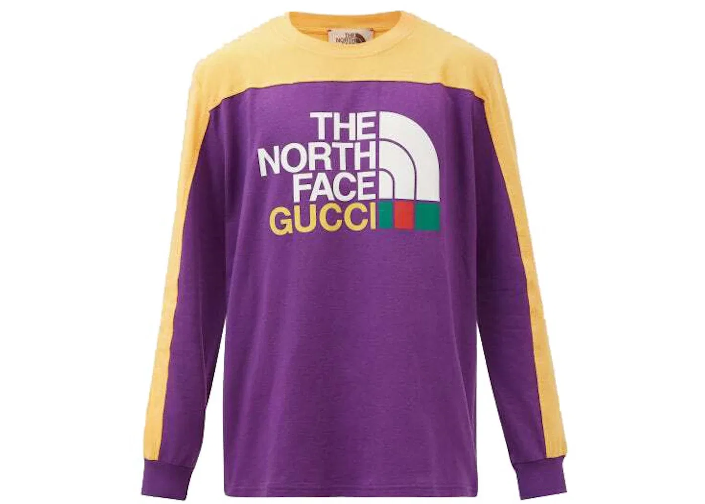 Мужская футболка с длинным рукавом Gucci x The North Face Purple/Yellow