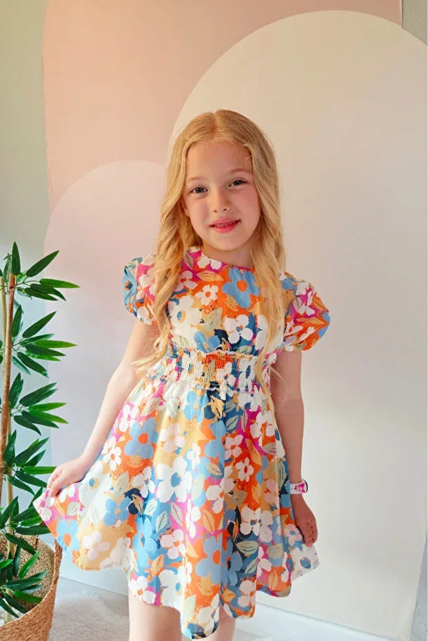 Детское платье для девочек с принтом Nova Minojoy, Flower Pattern