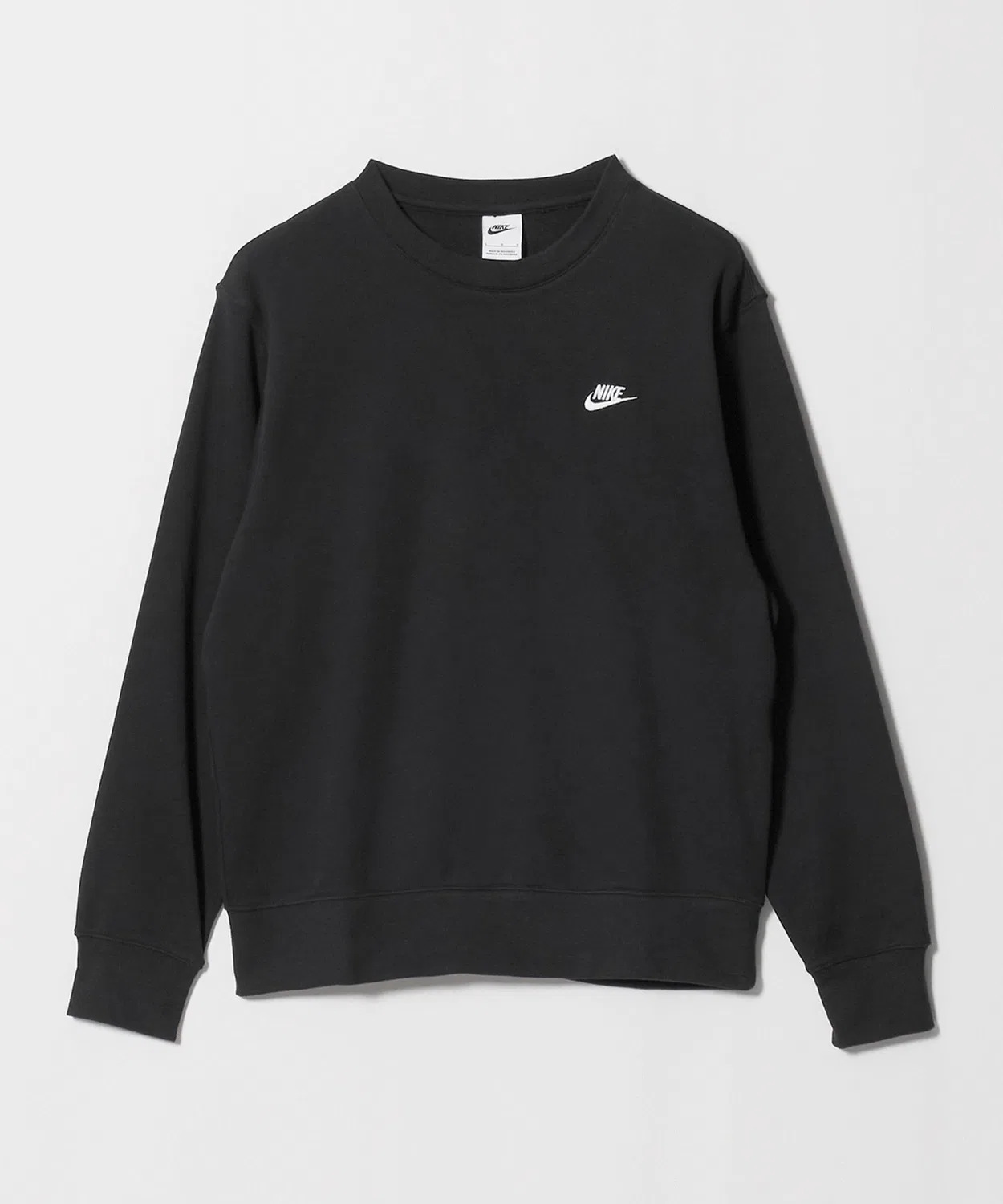 Мужской свитшот с длинным рукавомNIKE Club Long Sleeve Crew, Black