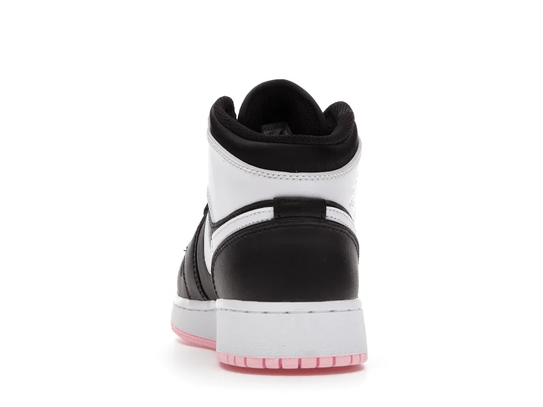 Детские кроссовки с контрастным дизайном Jordan 1 Mid Jordan,: Black/White-Arctic Punch — фото 4