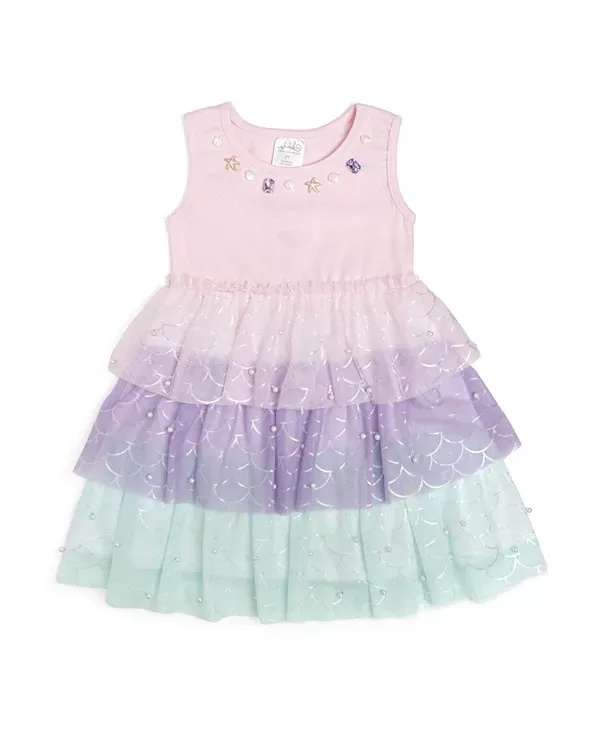 Детское платье для девочек с принтом Mermaid Pearl Tank Tutu Dress Sweet Wink, мультиколор