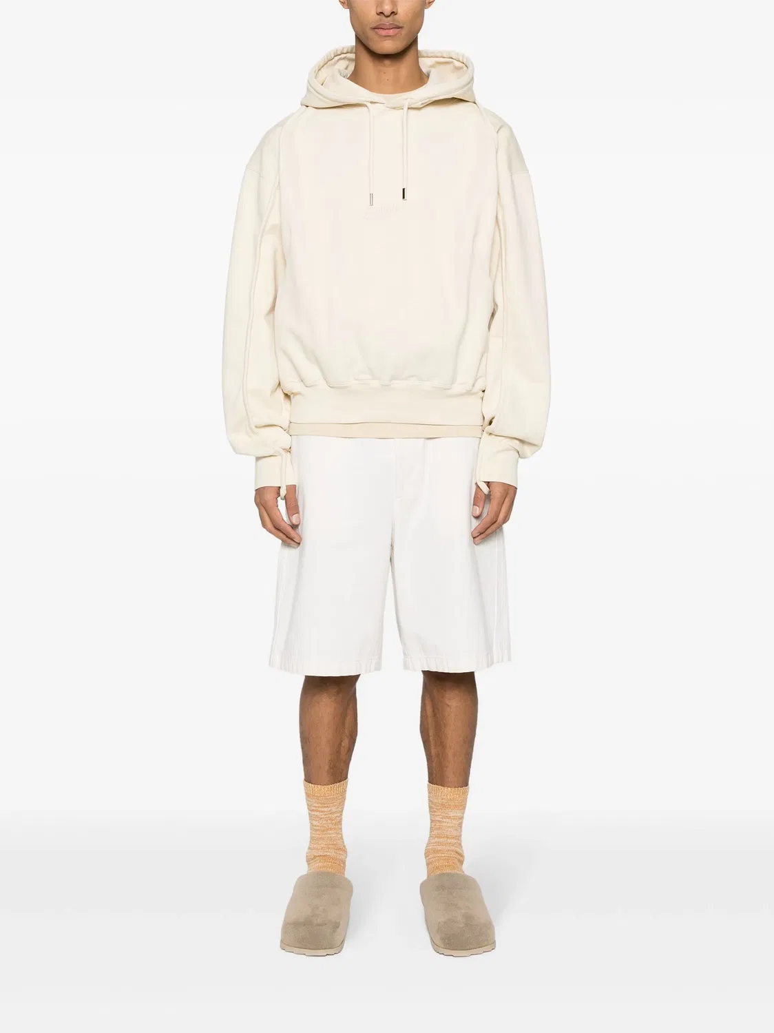 Худи из органического хлопка светло-желтого цвета Jacquemus, нейтральные — фото 3
