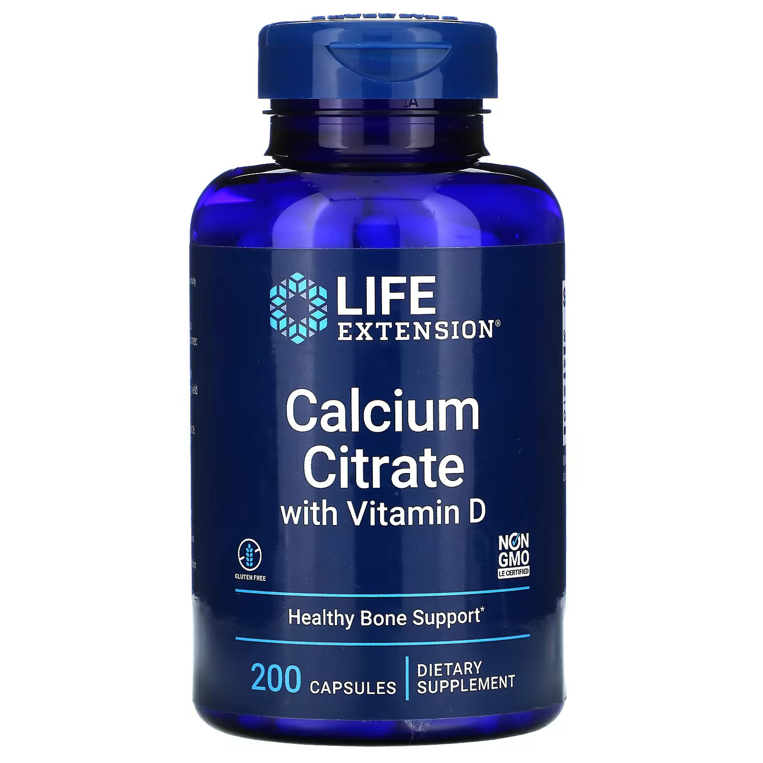 

Life Extension, цитрат кальция с витамином D3, 200 капсул