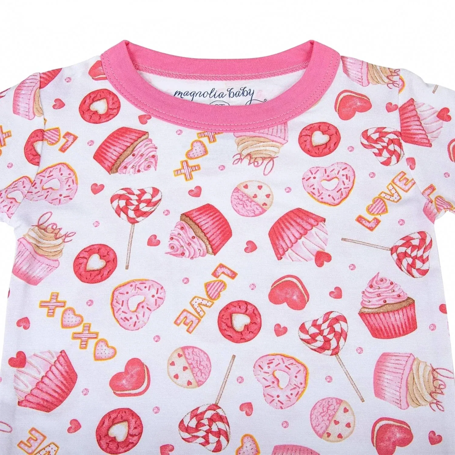 Детский комплект пижам с длинным рукавом Xoxo Sweets Magnolia Baby, розовый — фото 3