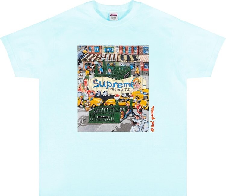 

Футболка Supreme Manhattan Tee 'Pale Blue', синий