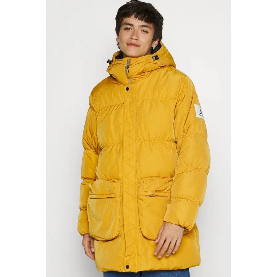 Мужская парка с капюшоном, утепленная, Nike Jordan Statement Chutney Down Fill Repel Puffer, Горчичный