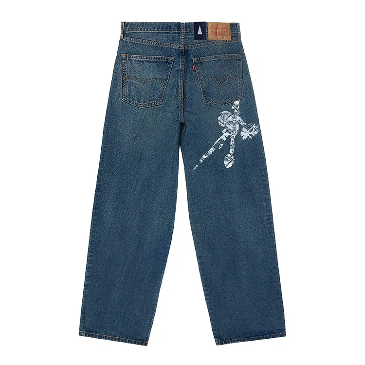 Детские джинсы с широкими штанинами Levis, Blue — фото 3