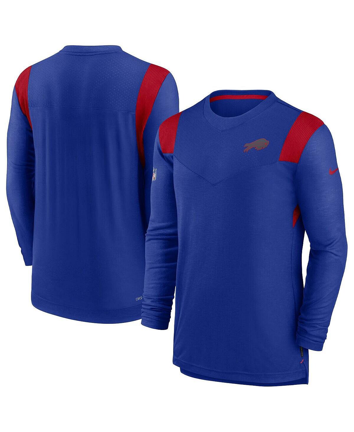 Мужская футболка с длинным рукавом royal buffalo bills sideline tonal logo performance player Nike — фото 3