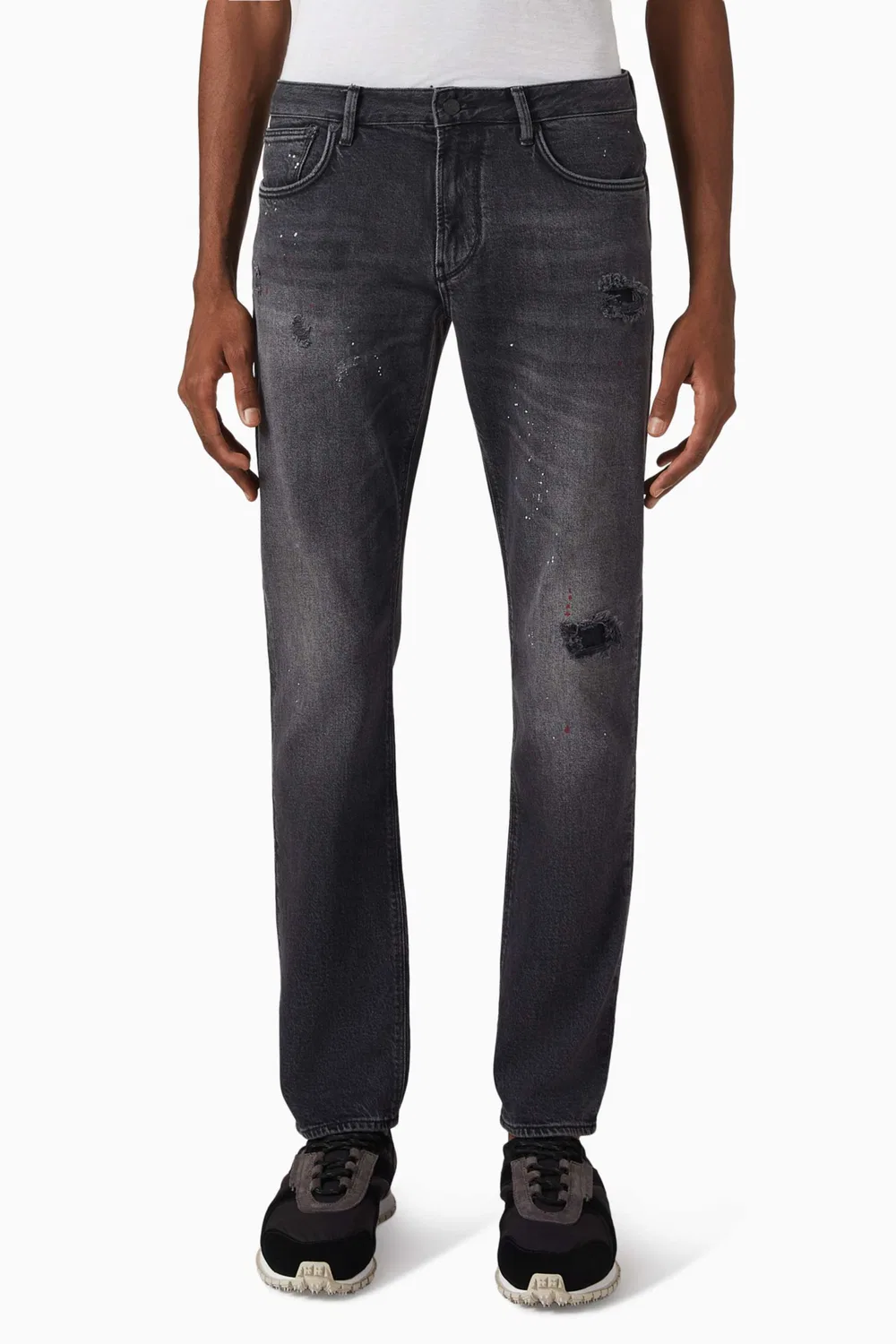 Джинсы слим с эффектом потертости Denim Emporio Armani