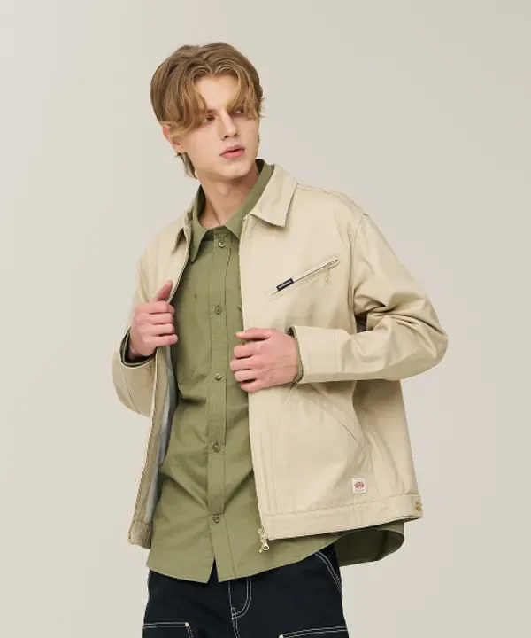 Утепленная куртка-тракер, молния, Superdry, светло-бежевый