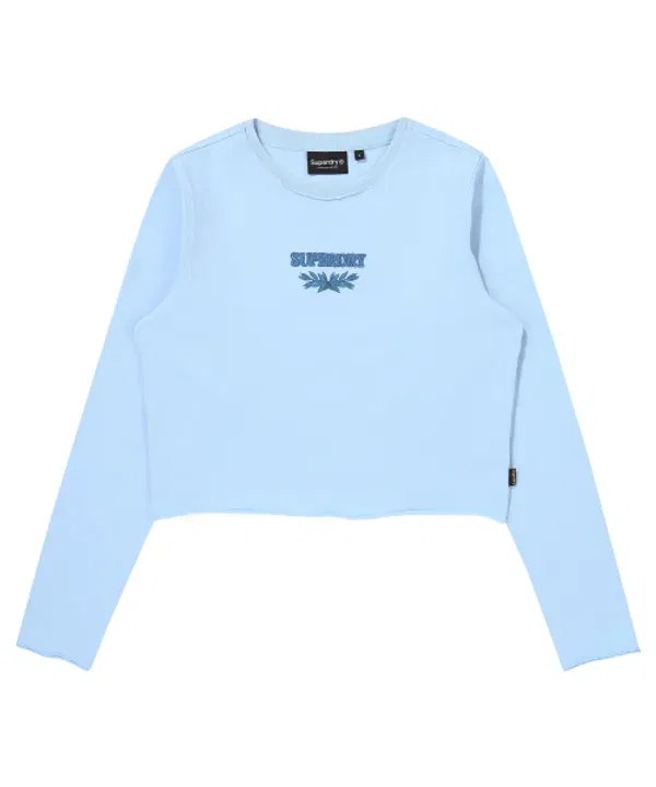 Футболка с длинным рукавом Washed Lowcut, Superdry, светлый голубой