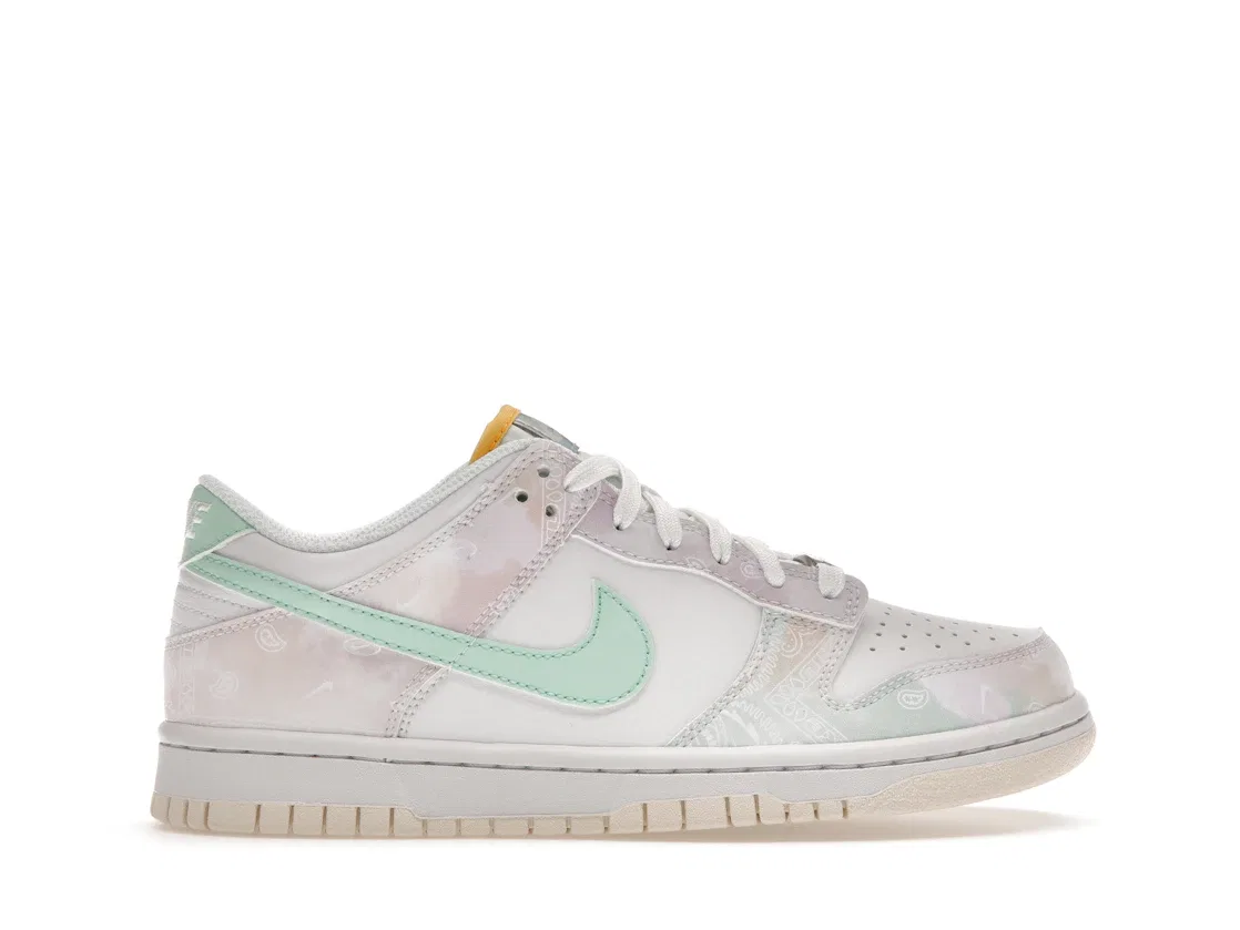 Детские кроссовки с принтом Nike Dunk Low Nike, White/White/Phantom/Mint Foam