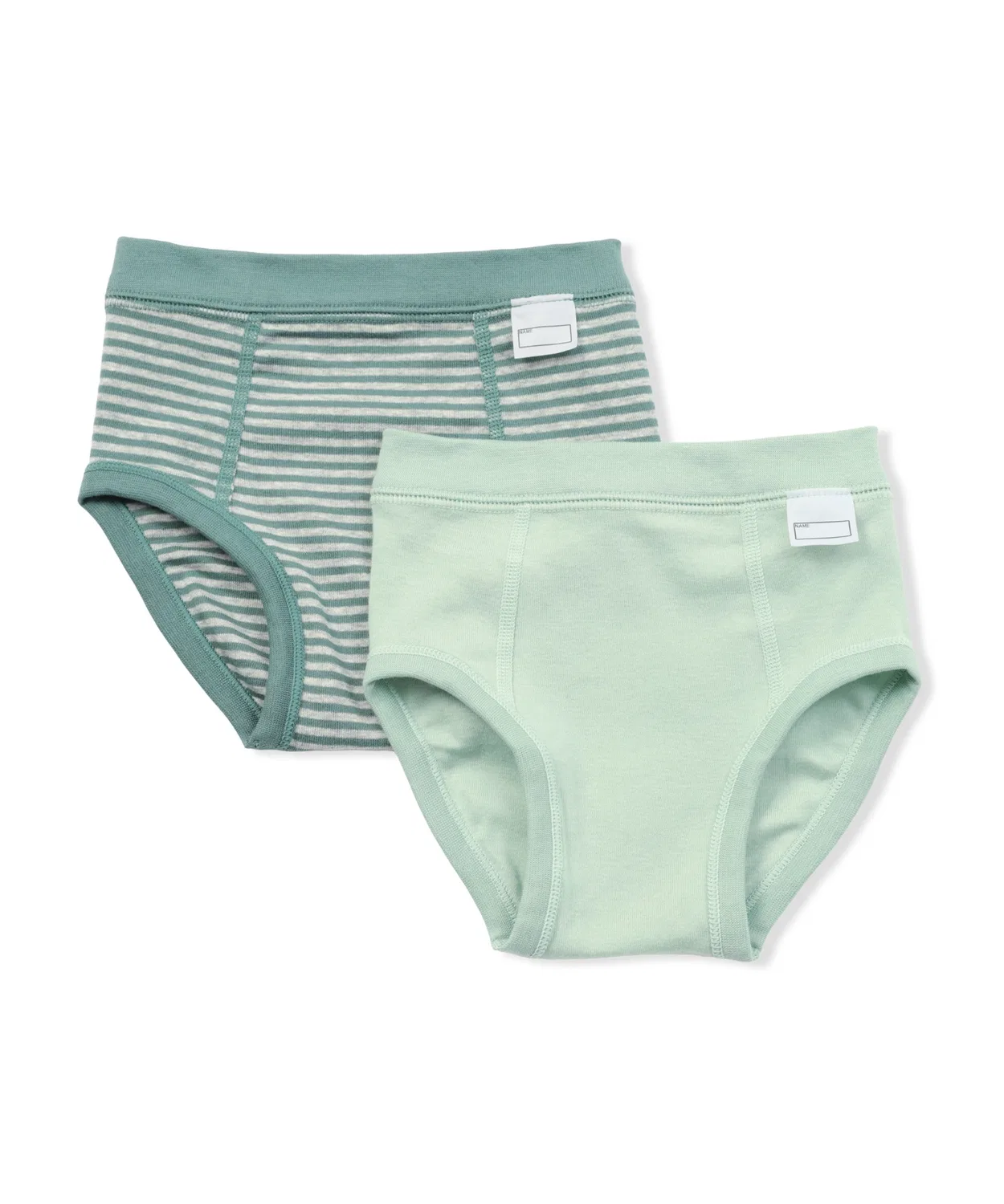 Детские трусы-слипы с длинным рукавом 2 шт MUJI, Light Green