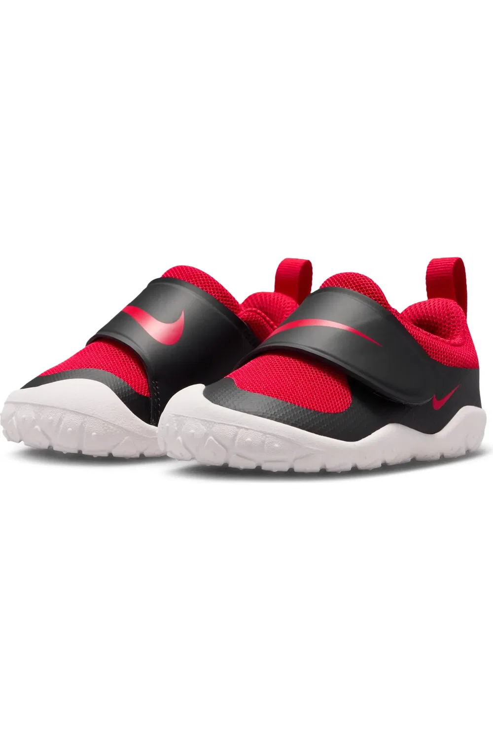 Детские кроссовки легкие на липучке Swoosh 1 Essential Nike, Black/Red/Summit White