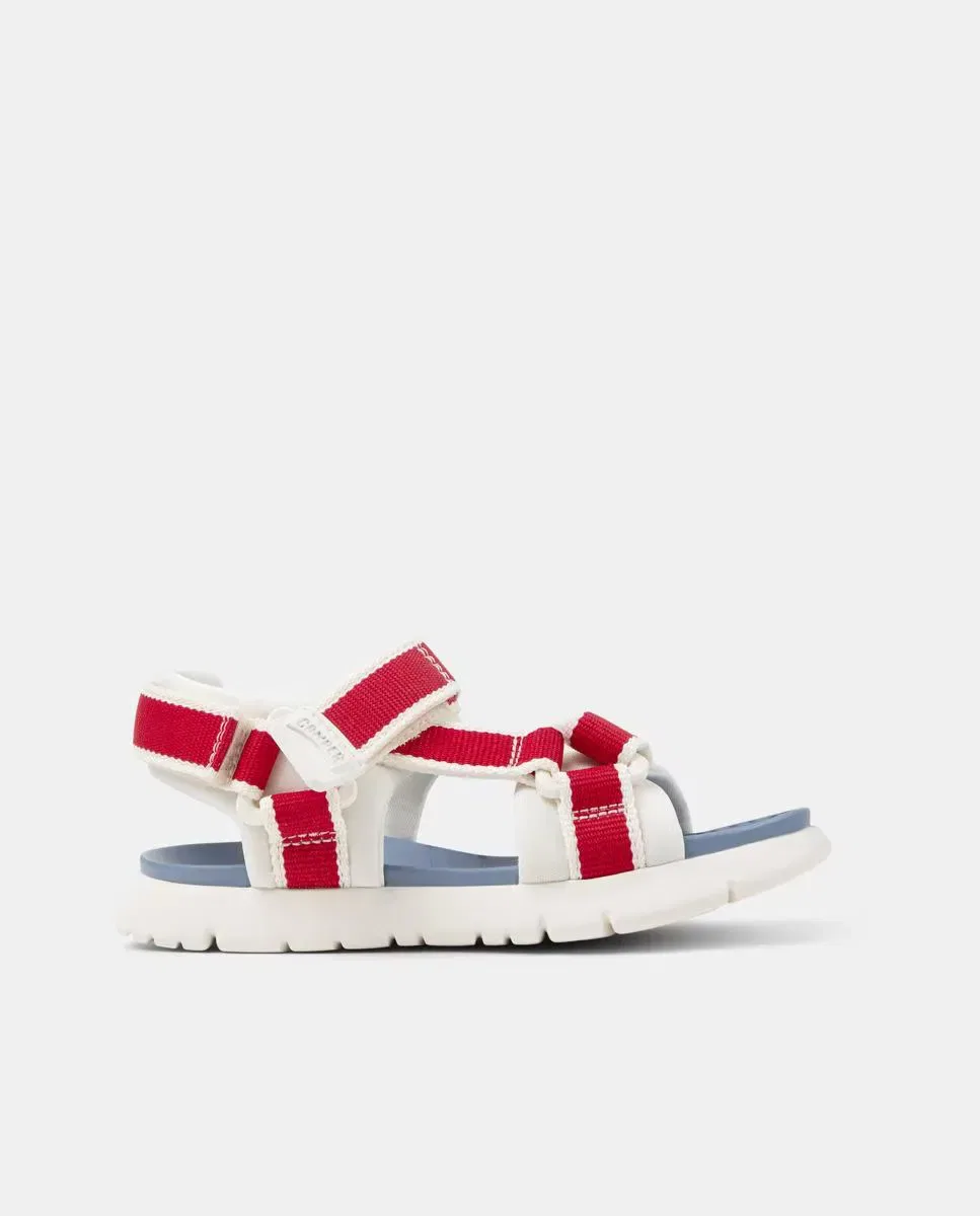 Сандалии детские Camper Oruga, с липучкой, Blanco / Rojo
