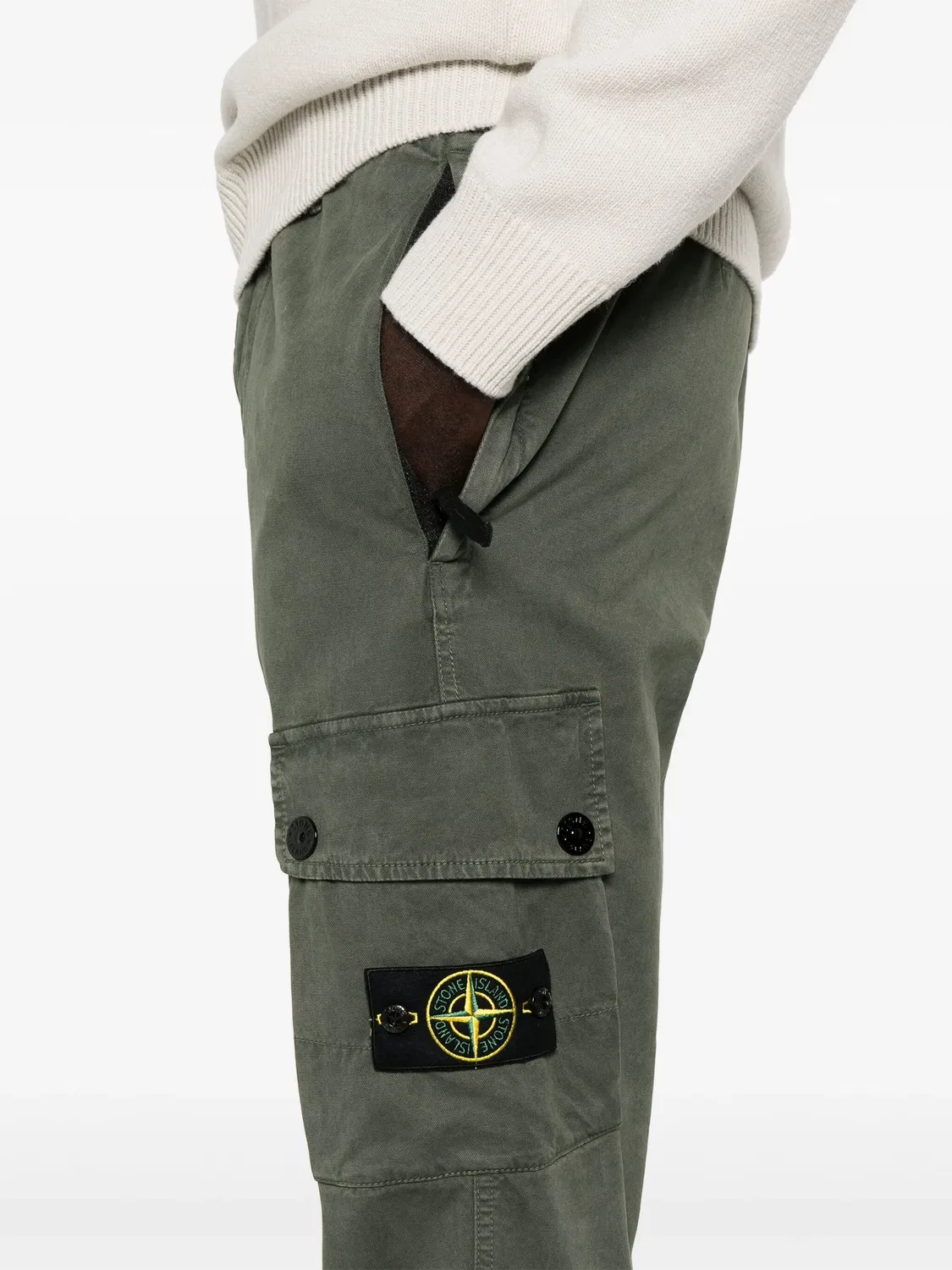 Штаны-карго с эмблемой Компас Stone Island, зеленый — фото 2