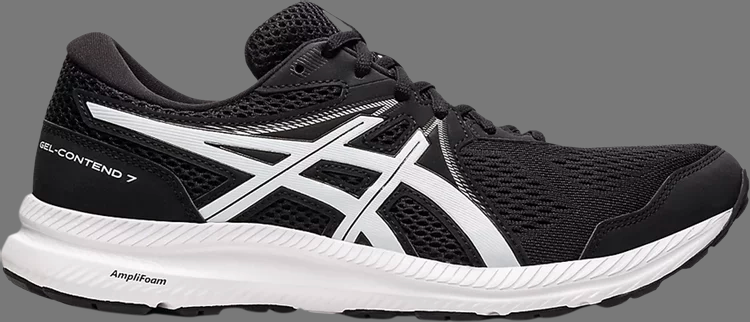 Кроссовки gel contend 7 'black white' Asics, черный - фото