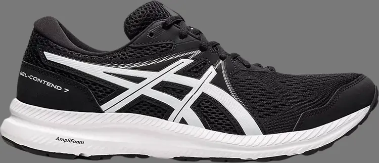 

Кроссовки gel contend 7 'black white' Asics, черный