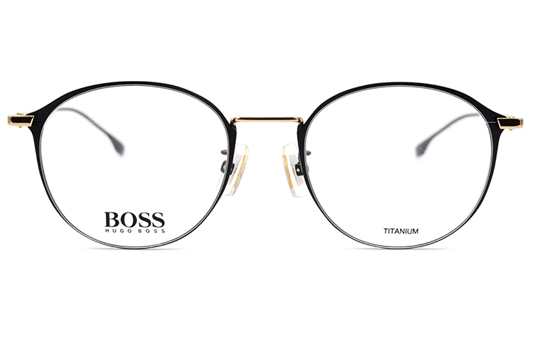 

HUGO BOSS Мужские очки в черно-золотом цвете, Black/Gold