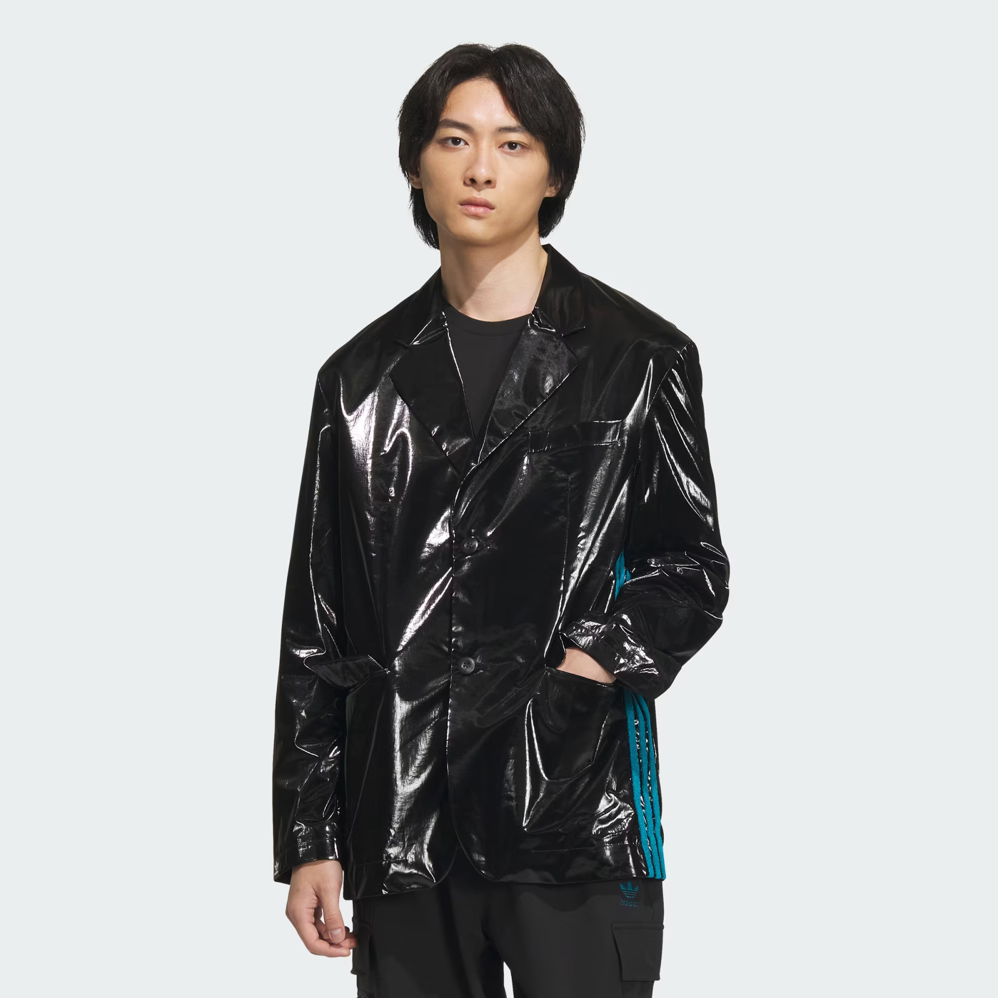 Куртка Adidas Originals Song for the Mute Shiny Blazer (Unisex), черный — фото 3