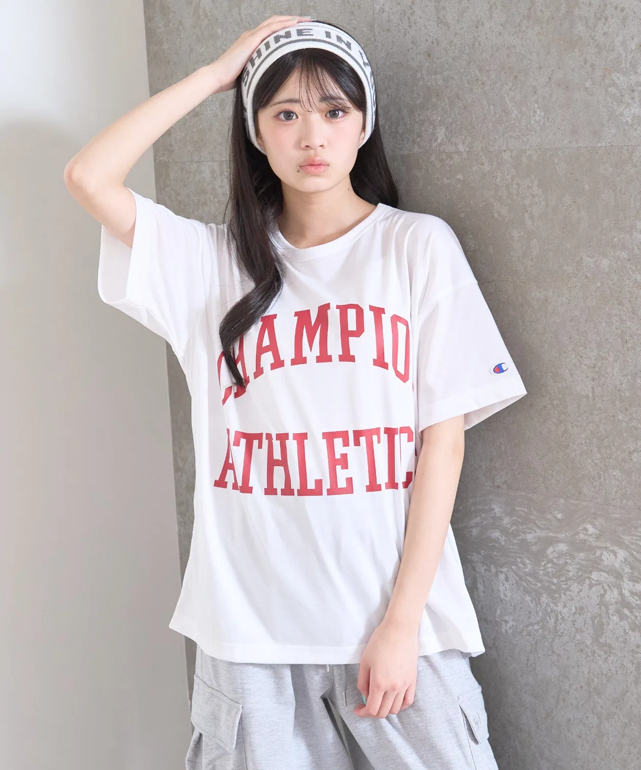 Детская футболка с принтом Champion LOVETOXIC, Off White