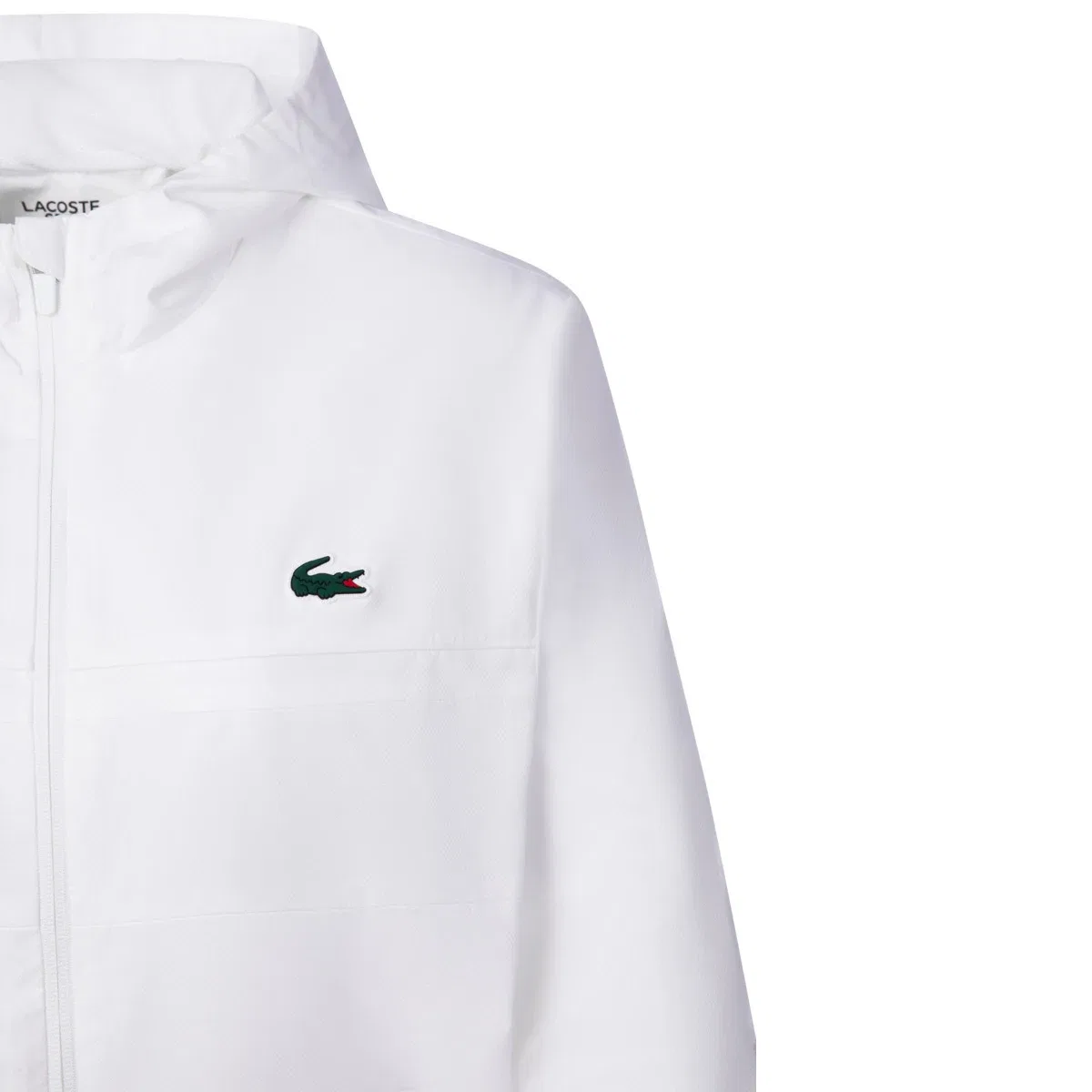 Куртка спортивная белая Lacoste, белый — фото 3