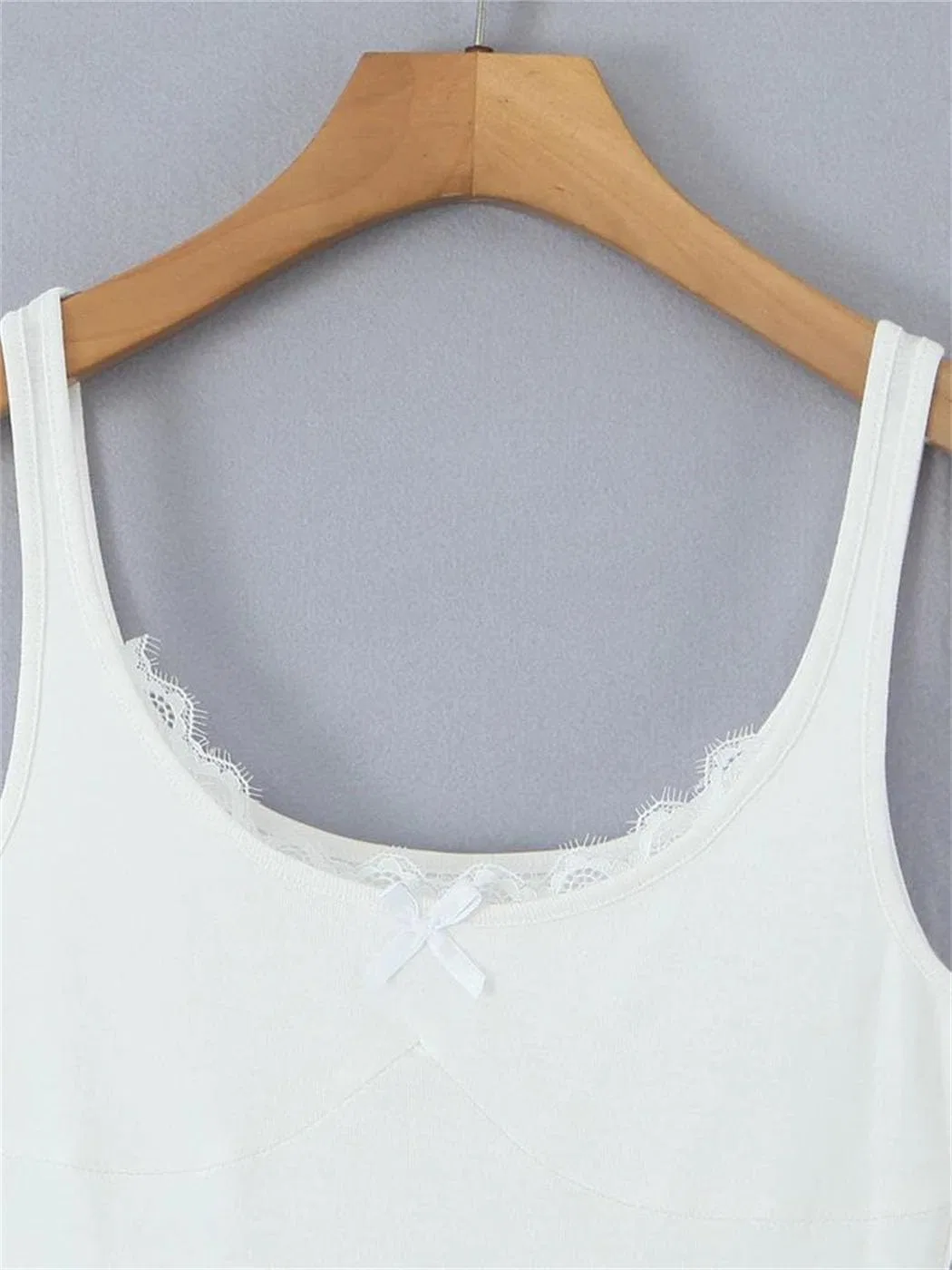 Женское мини-платье с кружевными вставками и бантом French Square Collar, D — фото 2