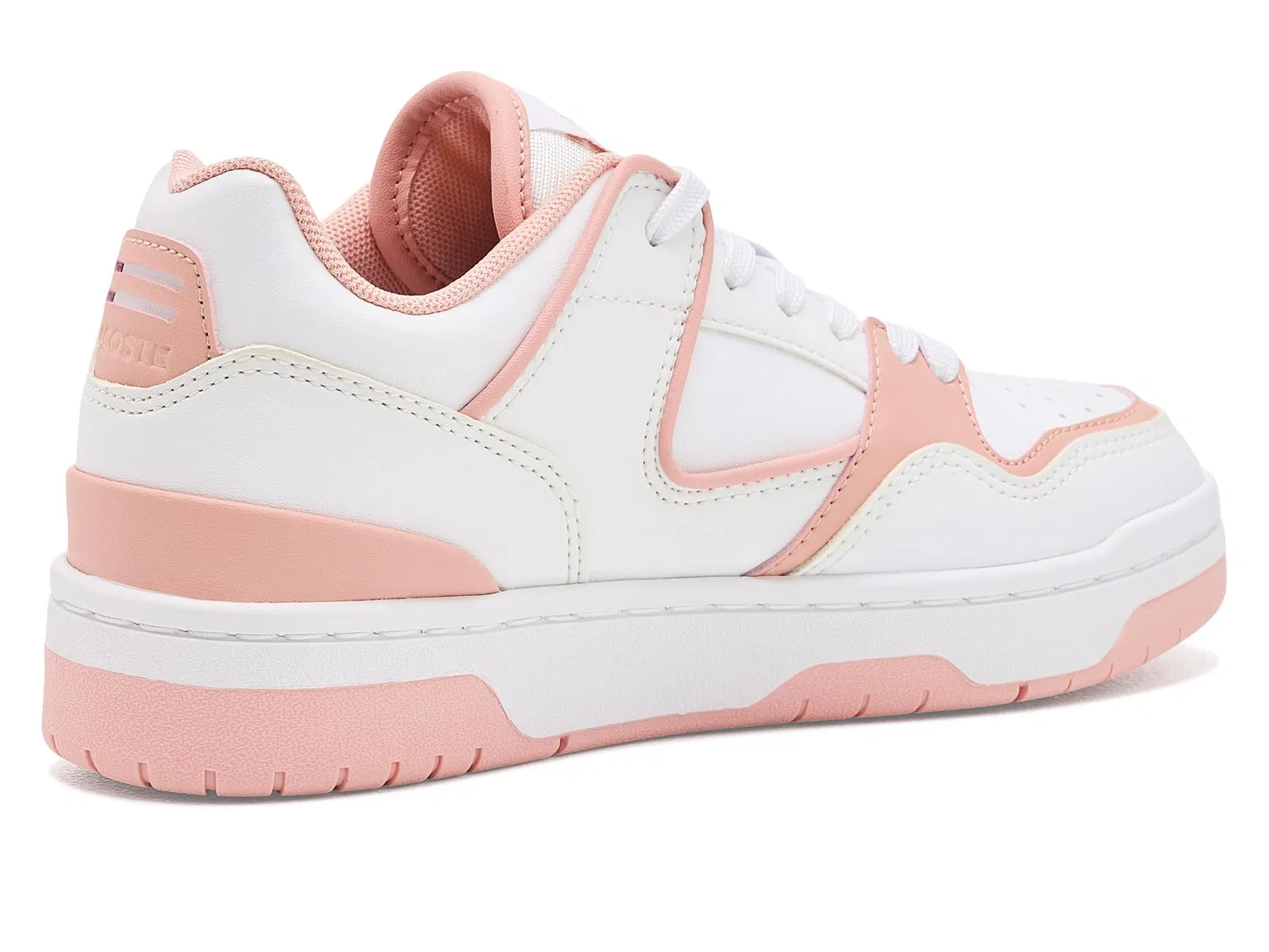 Кроссовки Courtcage Set (для маленьких и больших детей) Lacoste Kids, White/Pink — фото 4