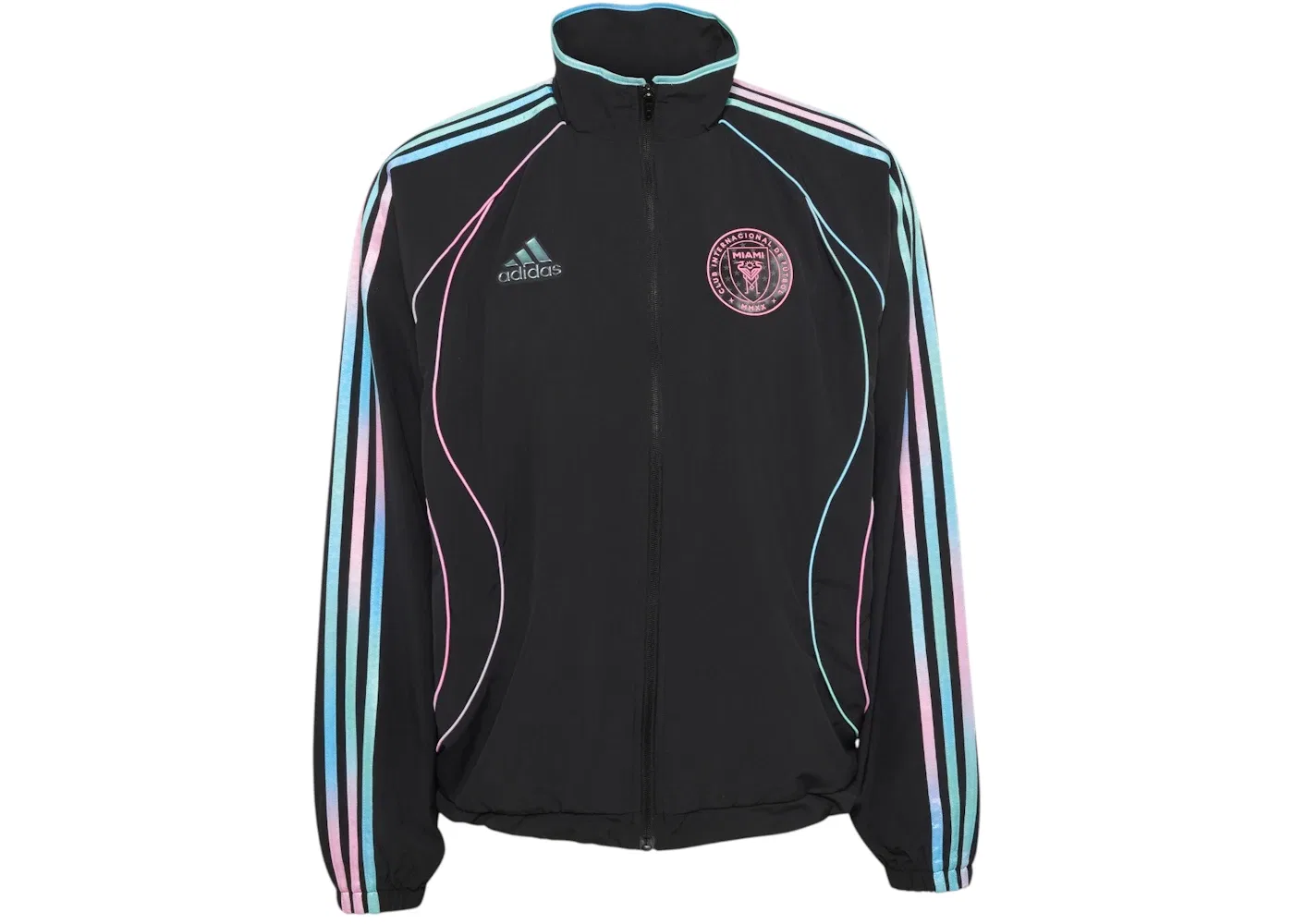Мужская куртка с принтом Adidas x Audi Revolut F1 Team Inter Miami Track Top, Black/Multicolor