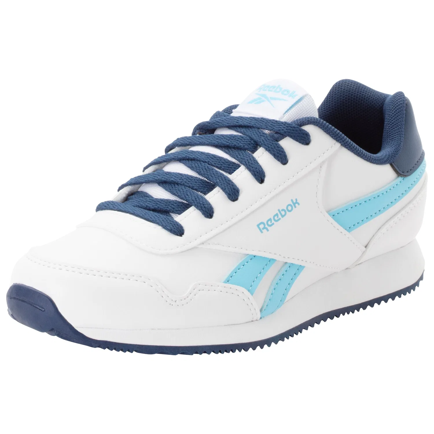 Детские кроссовки на шнуровке Reebok Royal CL JOG 3.0, White/Digital Blue/Batik Blue
