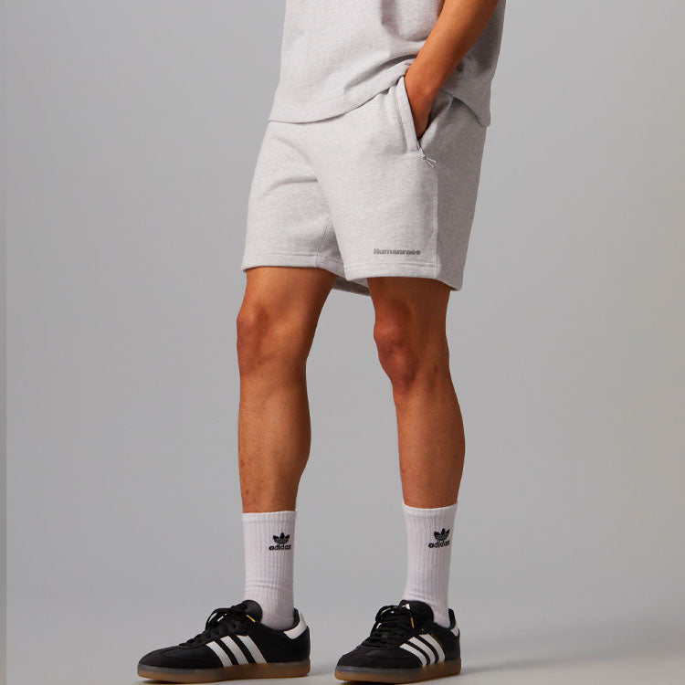 Спортивные шорты adidas x Pharrell Humanrace Small Logo Shorts 'Light Grey', серый — фото 4