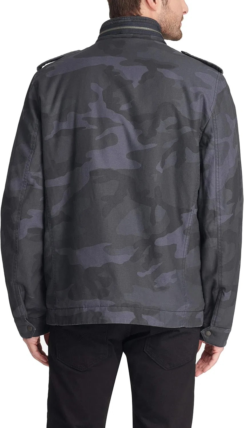 Мужская куртка военного кроя из хлопка Levi's, Blue Camo Filled — фото 2