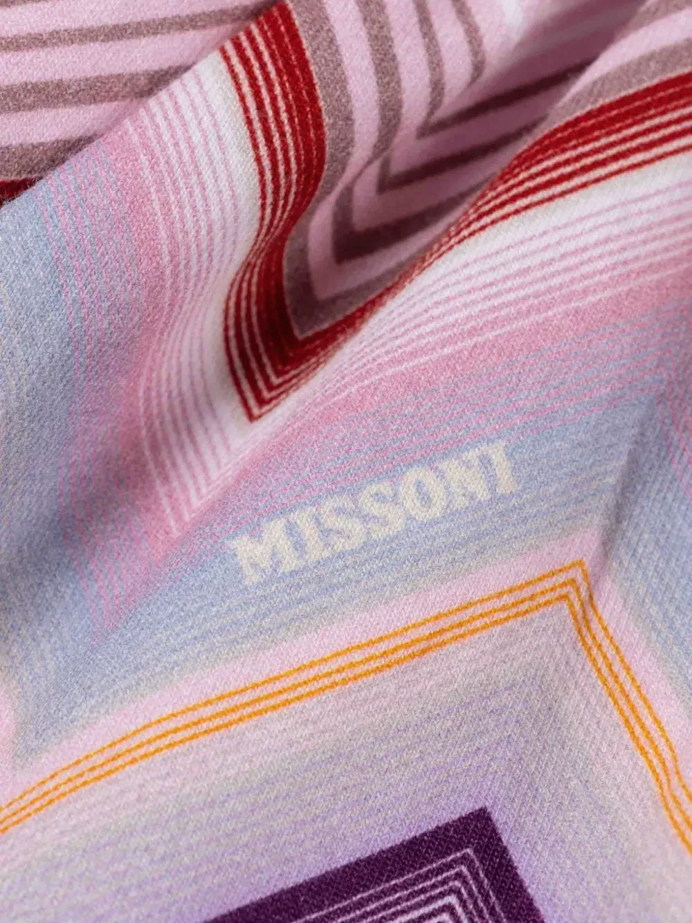Плиссированное платье с зигзагообразным принтом Missoni Kids, розовый — фото 2