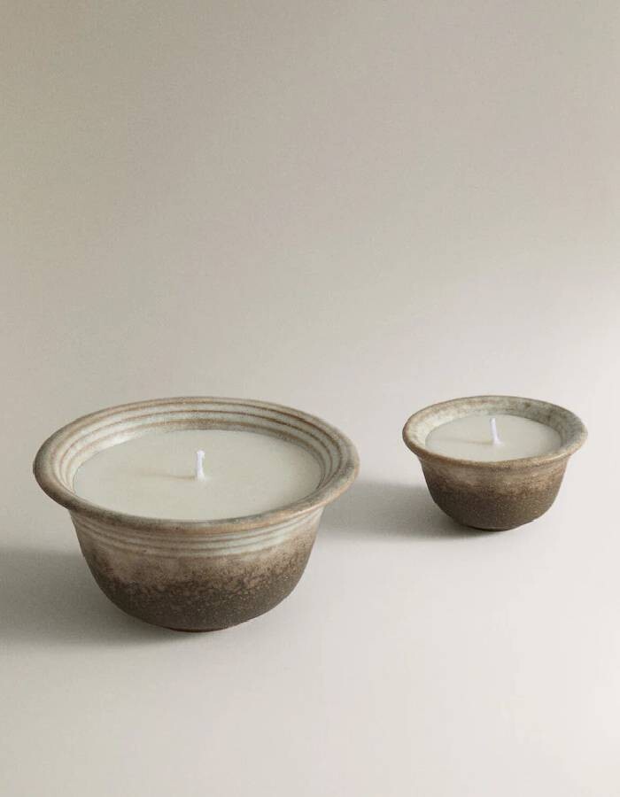 

Свеча Zara Home Ceramic Candle, серый