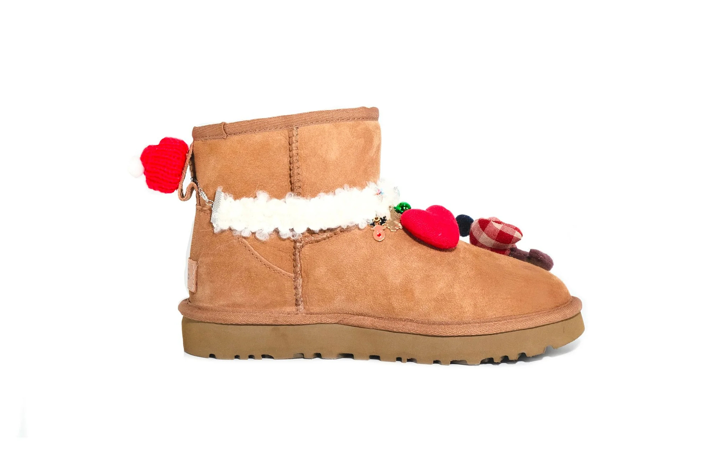Угги UGG Classic Mini II с рождественским декором, коричневый — фото 3