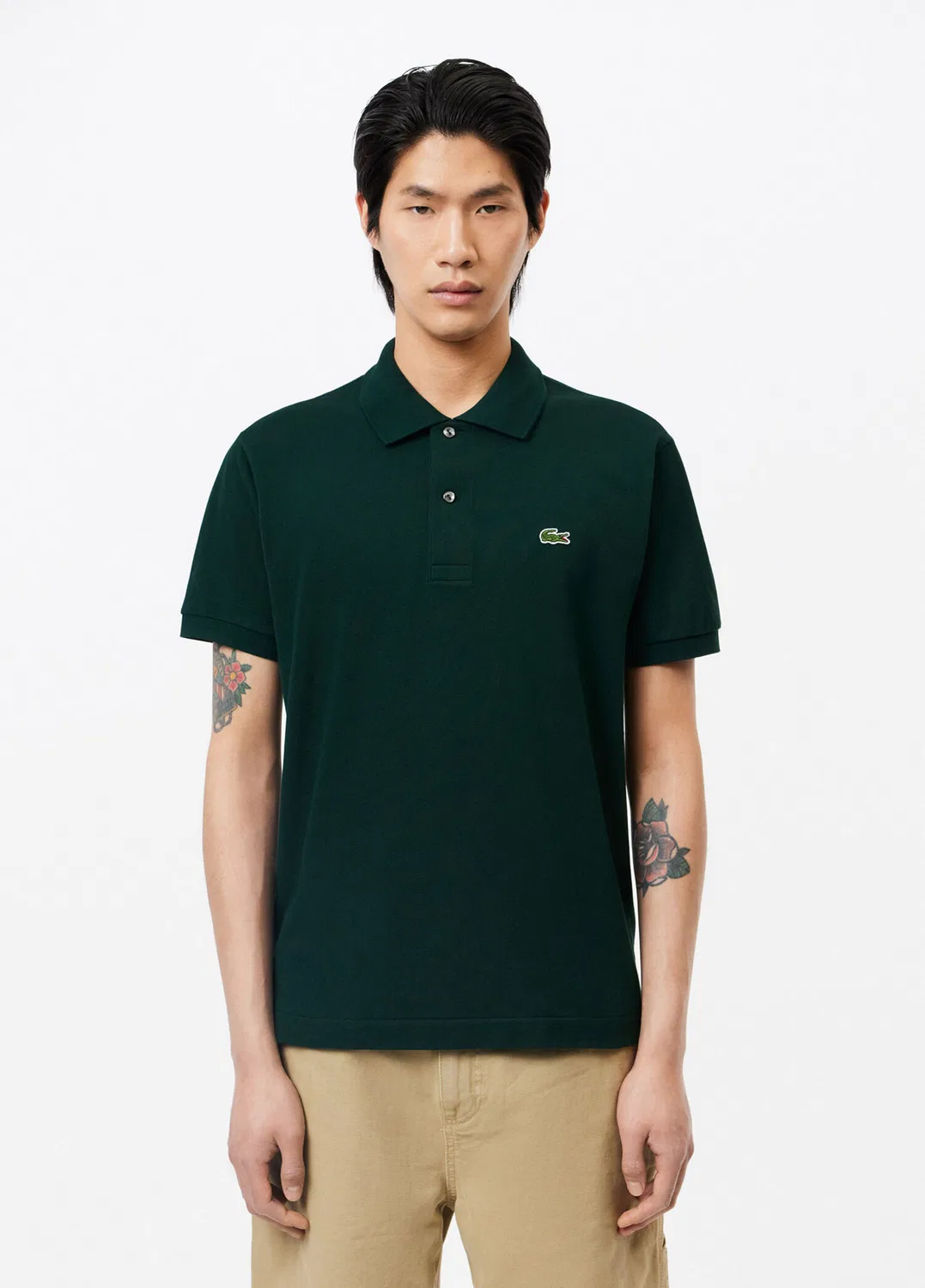 Поло Lacoste L.12.12 Classic Fit, темно-зеленый