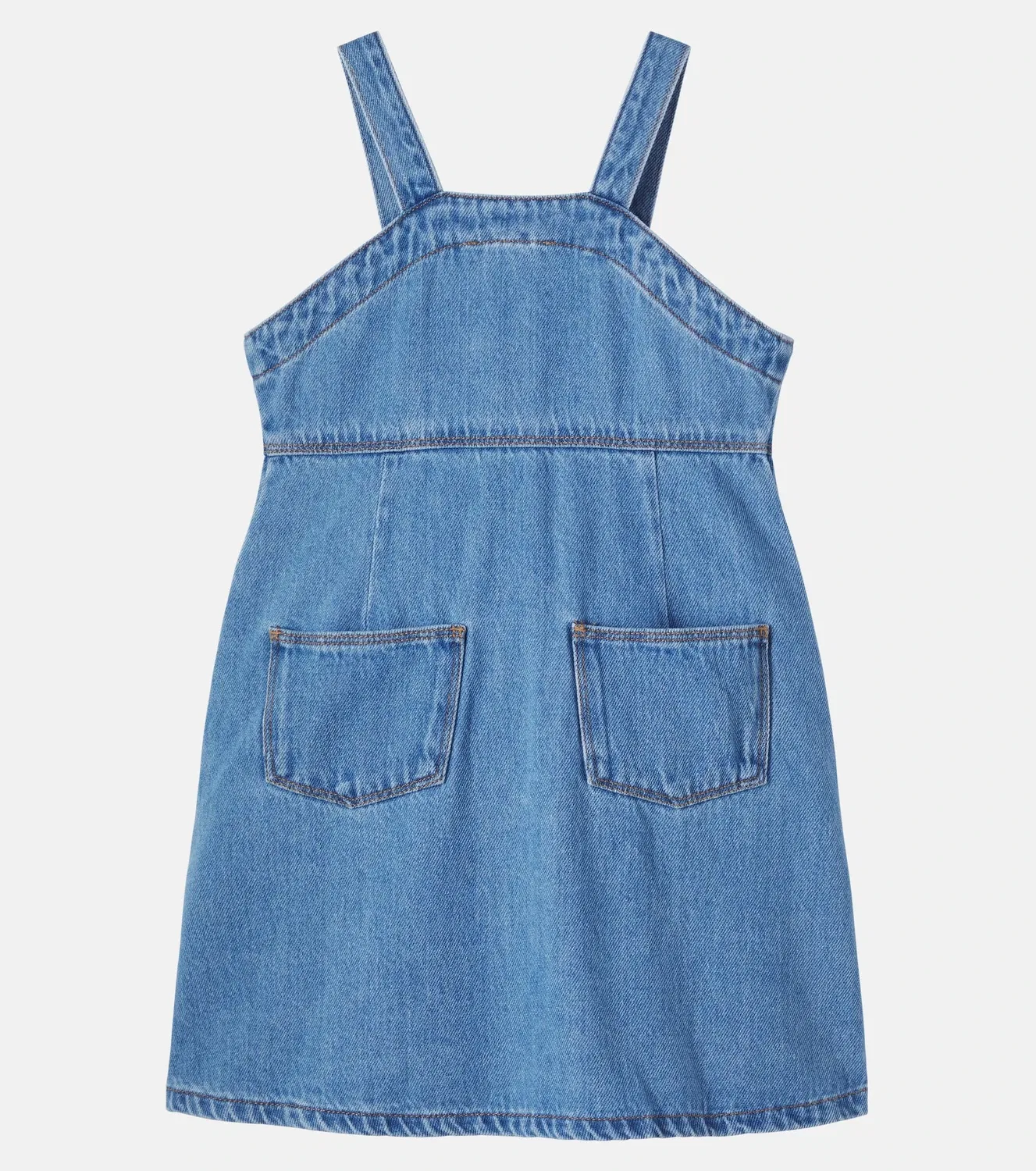 Платье из денима Stella Mccartney Kids, синий — фото 3